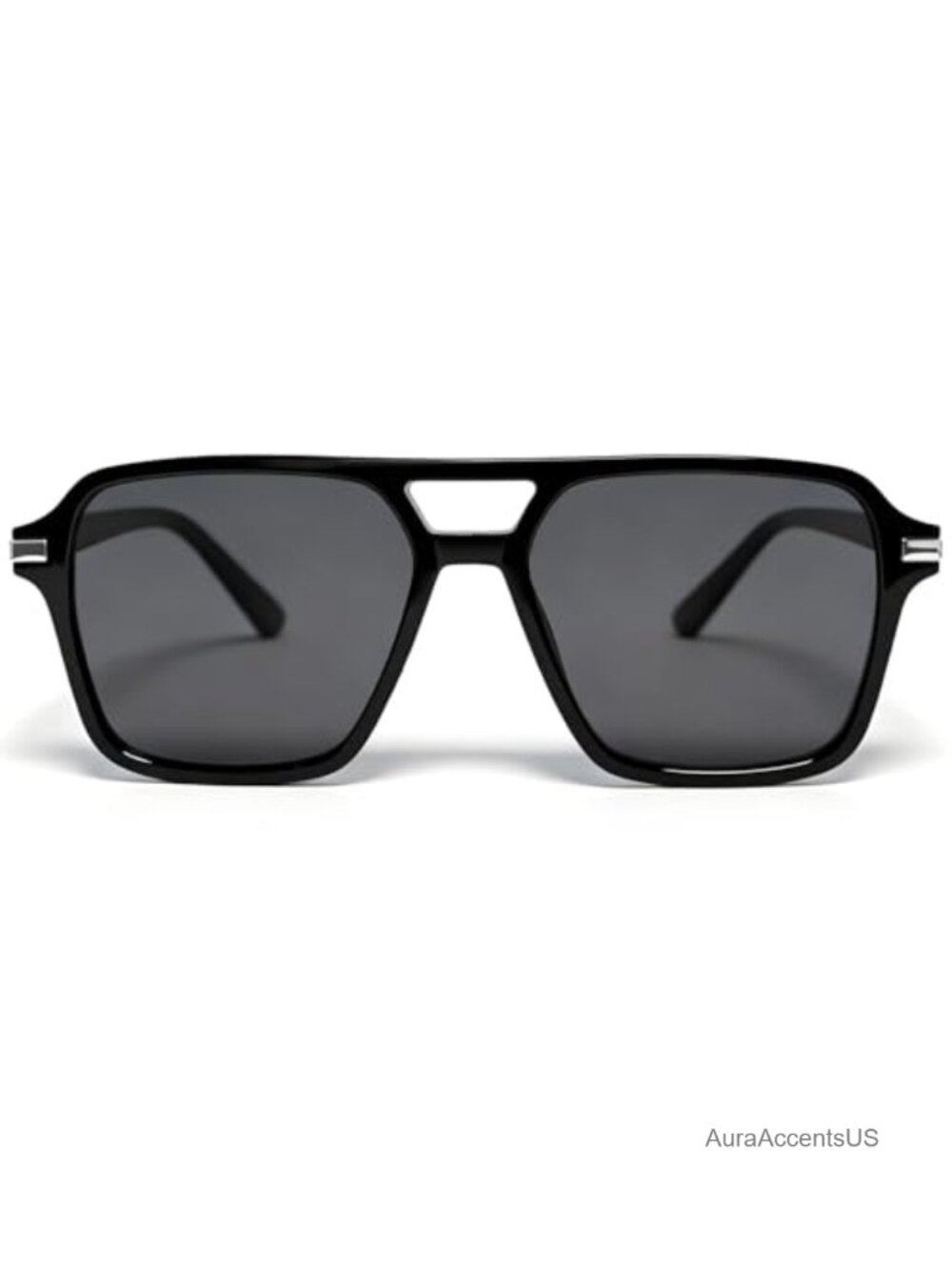 Retro Square Aviator Sunglasses UV400 Flat Top Double Bridge Unisex